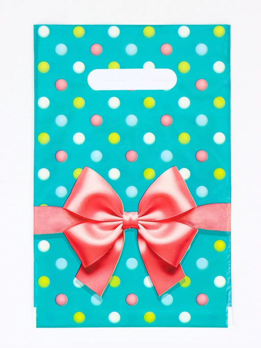 Цена за 100 шт. Пакет подарочный «Монпансье», полиэтиленовый с вырубной ручкой, 20×30 см, 30 мкм