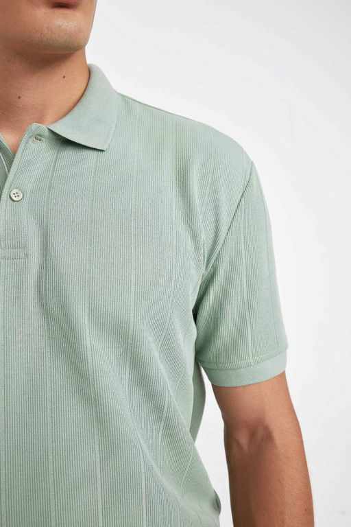 Новая футболка-поло стандартного кроя с короткими рукавами - Defacto фото 5