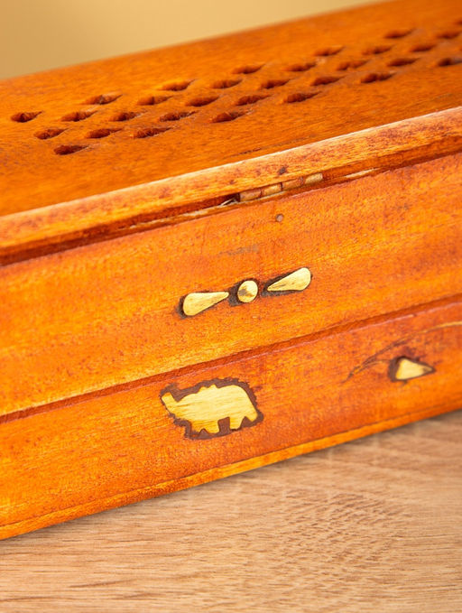 Пенал для благовония двойной с хранением, дерево шишам 30,5 см - Simaland фото 6