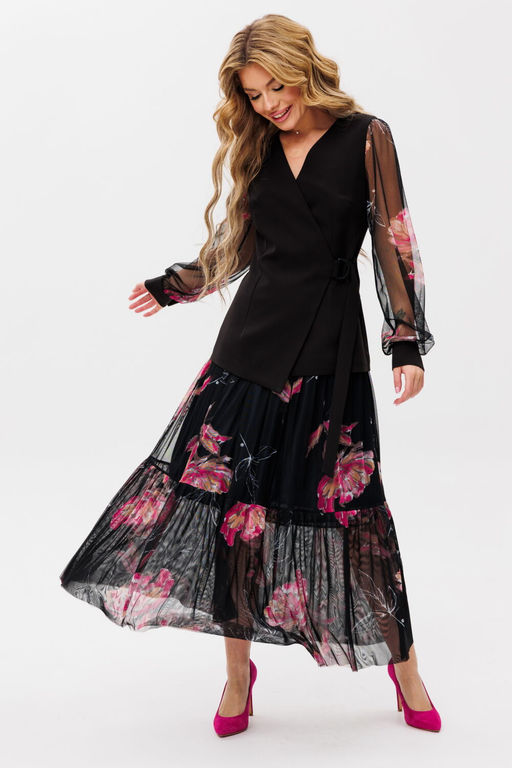 Костюм AmberA 2055-1 черный/фуксия