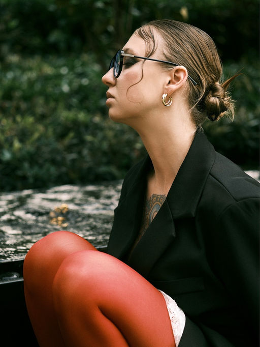 Серьги металл Переплетение тренд, цвет золото - Qf фото 5