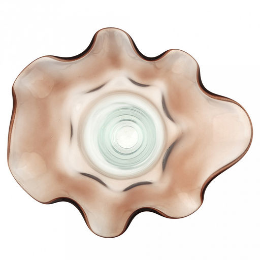 Ваза для цветов стеклянная "Фазолетто-1" 7,45л, д32см, h45,5см, большая, свободного выдувания (Россия)