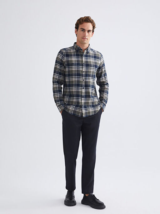 Regular Fit Uzun Kollu Ekose Erkek G?mlek