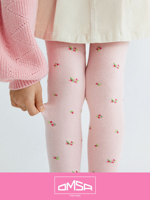 (Omsa) Collant 12P43-1 (розочки) rosa chiaro