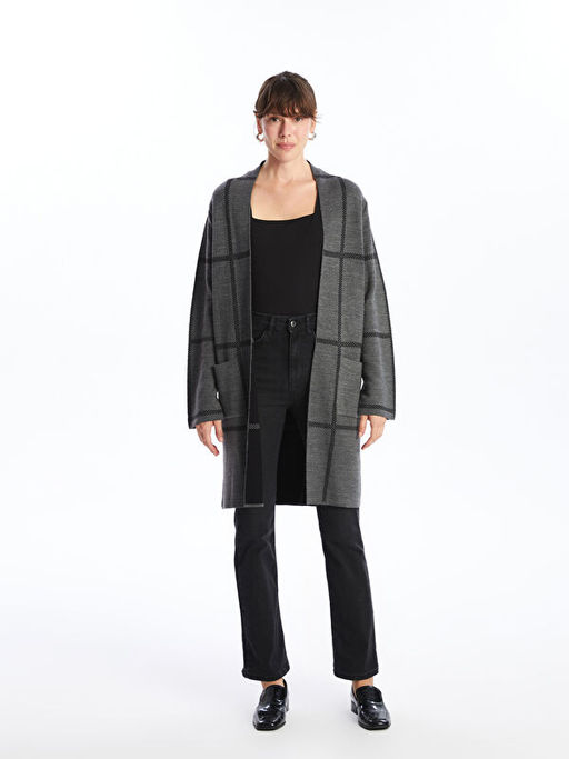 ?al Yaka Ekose Uzun Kollu Kad?n Triko H?rka