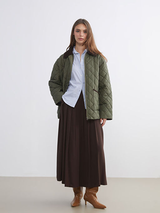 Beli Lastikli Pileli Etek