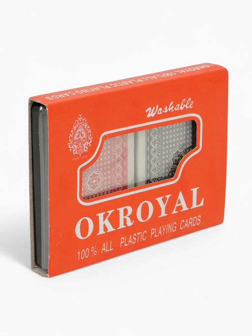 Цена за 2 шт. Карты игральные пластиковые «Покер», набор 2 колоды по 54 шт., 5.5×8.5 см