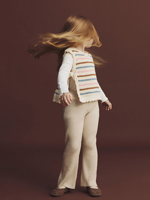 Bisiklet Yaka K?z ?ocuk Triko S?veter