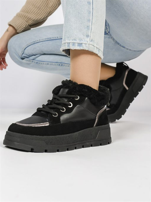 Кеды женские зимние теплые/ Ботинки зимние A120-4M - Piniolo фото 5