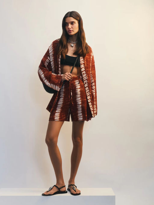 Рубашка из вискозы с принтом / Zarina  фото 2