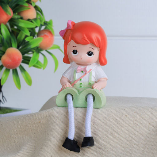 Цена за 2 шт. Фигурка Мальчик/Девочка висячие ножки 2 штуки набор 14 см / Y603 /уп 120/ - Галеонтрейд фото 4