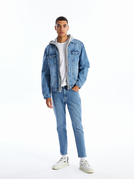 Standart Kal?p Erkek Jean Ceket