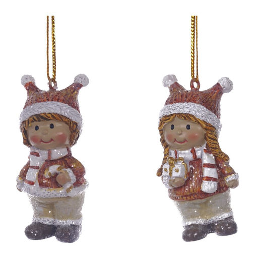 Фигурка декоративная подвесная "Дети", L3 W2,5 H6,5 см, 2в.