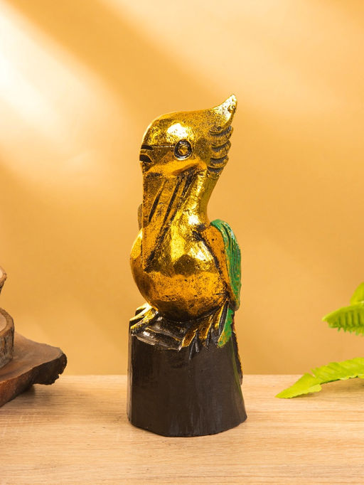 Сувенир интерьерный «Пеликан», 7×7×20 см, дерево, золото