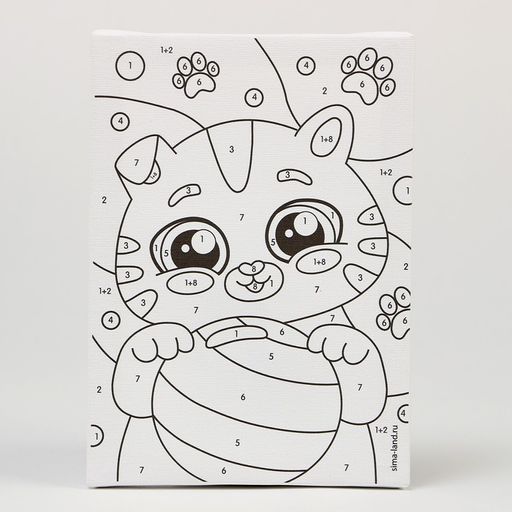 Картина по номерам Котёнок с лапками 21 15 см - Школа талантов фото 3