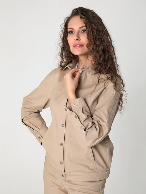 25223 Жакет бежевый - Dizzyway фото 3