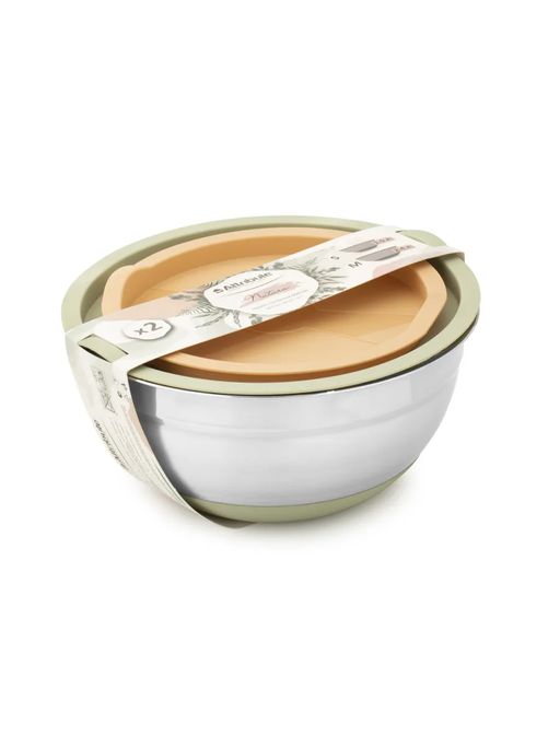 Набор мисок с крышками NATURA 2шт 1.5л+2.4л - Attribute фото 3