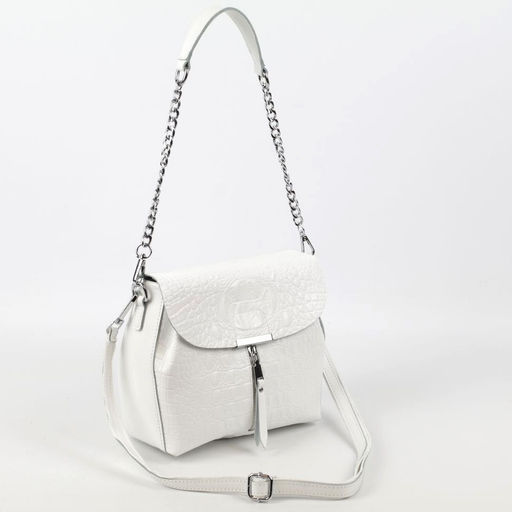 Женская кожаная сумка через плечо под крокодила 0112-3 - Cidirro фото 2