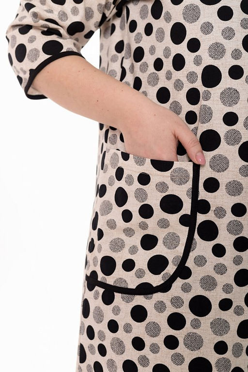 Халат М325401бч бежевый/черный - Елена фото 7