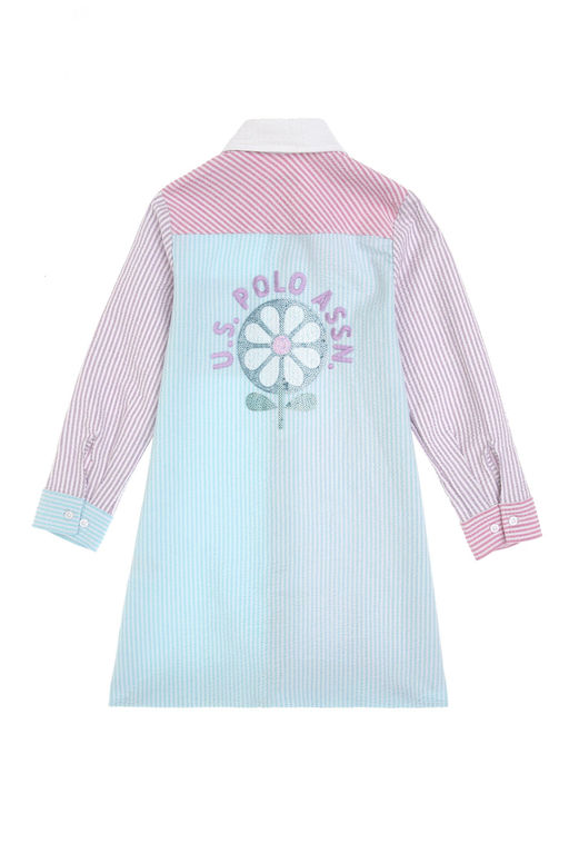 K_z _ocuk Lila Dokuma Elbise Sepette S_rpriz _ndirim - U.s. polo assn фото 2