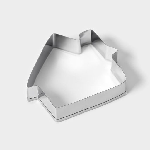 Формы для печенья Доляна «Дом», набор 3 шт., 7×6.5×1.5 см, металл, серебристые