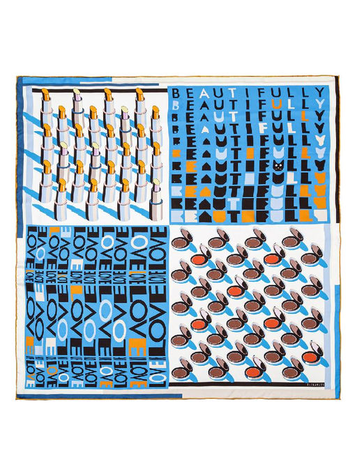 Платок жен. шелк 90х90 E04-8377-12 - Eleganzza фото 2