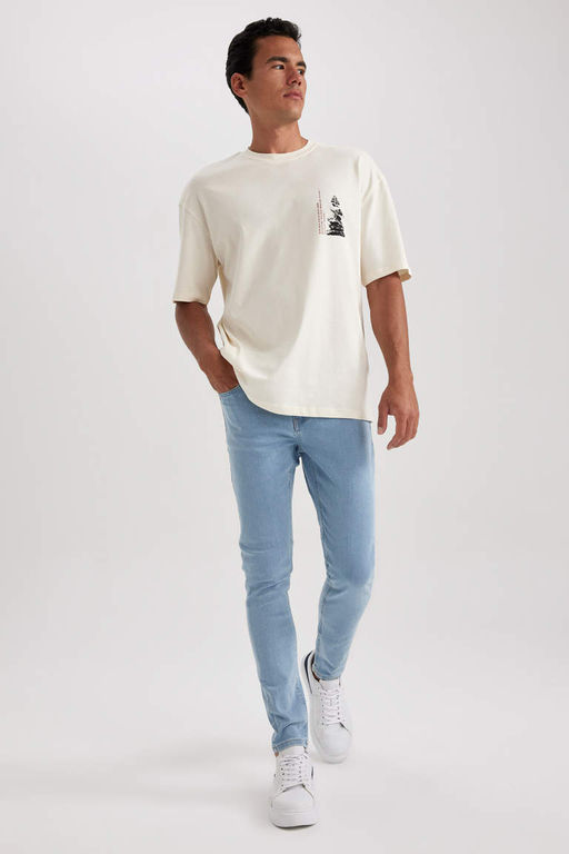 Супероблегающие джинсовые брюки с нормальной талией и очень узкими штанинами - Defacto фото 2