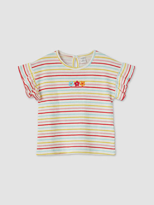 Bisiklet Yaka Nak??l? K?z ?ocuk Ti??rt 2li