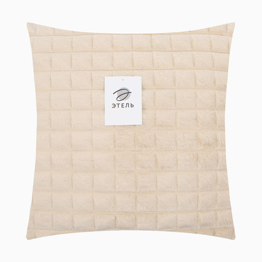 Наволочка декоративная Этель цвет бежевый 43х43 см , велсофт, полиэстер  фото 5