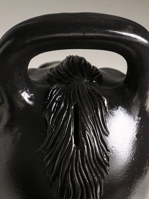 Копилка для денег Гиря конь, гипс, 20.5?25 см, чёрный