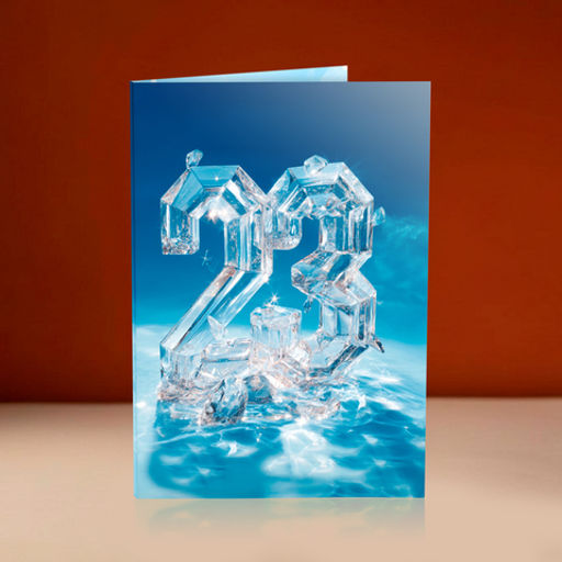 Открытка 4 шоколадки "23 (ледяные цифры)"