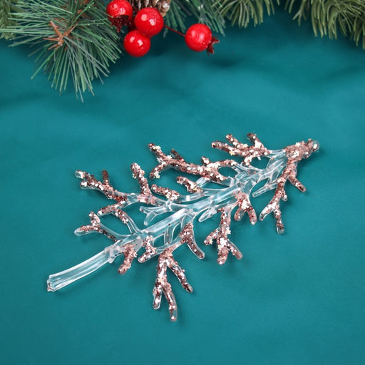 Цена за 2 шт. Ёлочная игрушка Зимнее волшебство. Ёлочка блеск сияние, 159 см, прозрачно-розовый фото 5