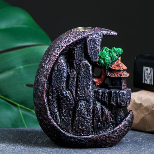 Подставка для благовоний TAKE IT EASY «Деревенька в горах», стелющийся дым, 11×7×12 см