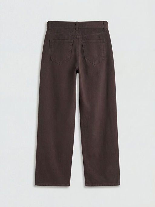 Beli Kemerli Wideleg Kad?n Jean Pantolon