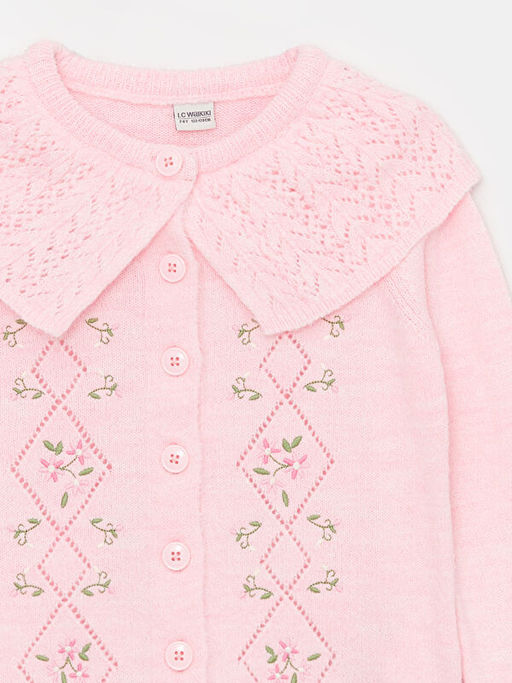 Bebe Yaka Nak??l? Uzun Kollu K?z ?ocuk Triko H?rka - Waikiki фото 3