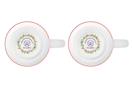 Набор 2 кружек 400 мл 12*9*10 см Снегири NEW BONE CHINA - Elan gallery фото 5