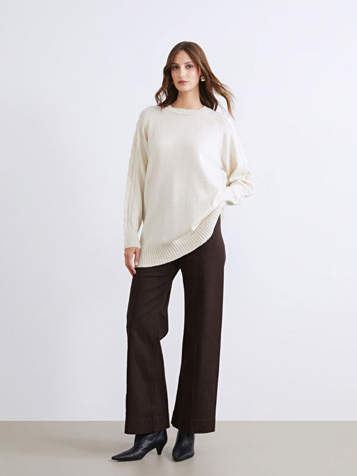 Dar Fit Geni? Pa?a Kad?n Pantolon