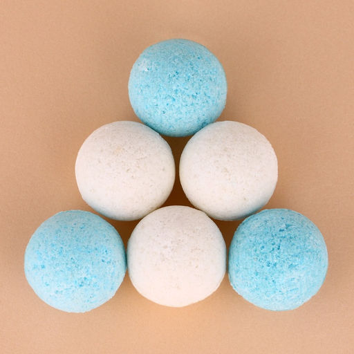 Бомбочки для ванны Снеговик, аромат снежный зефир , 6?20 г, Чистое счастье