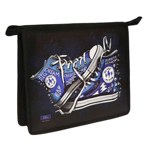 Папка для тетрадей, А5, пластиковая, 19×23×5 см «Кеды»