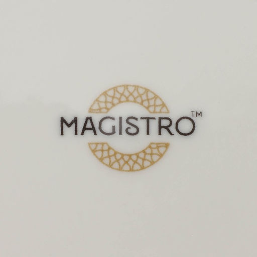 Кофейная пара фарфоровая Magistro La Perle, 2 предмета: чашка 100 мл, блюдце d=11.5 см, цвет белый