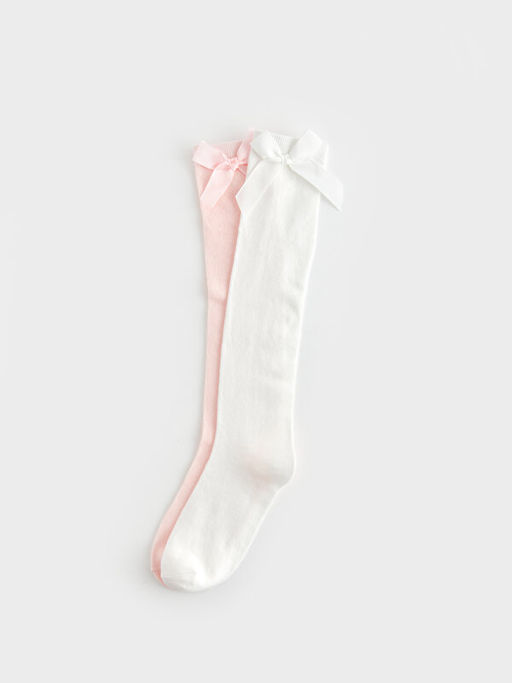 Fiyonk Detayl? K?z ?ocuk Diz Alt? ?orap 2li - Waikiki фото 2