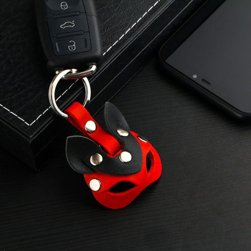 Брелок для автомобильного ключа, маска - кошка, натуральная кожа - Simaland фото 7