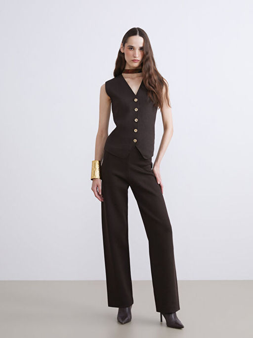 V Yaka Kad?n Triko Yelek