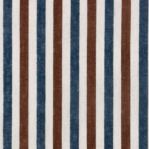 Скатерть Доляна 145х145см, Полоска цвет сине-коричневый, 100% п/э, рогожка, 200 гр/м  фото 7