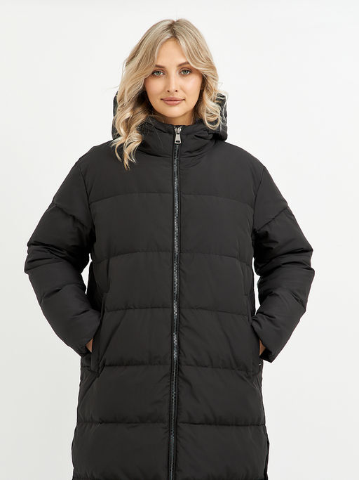 Пуховик женский черный стеганный - Glenfield фото 12