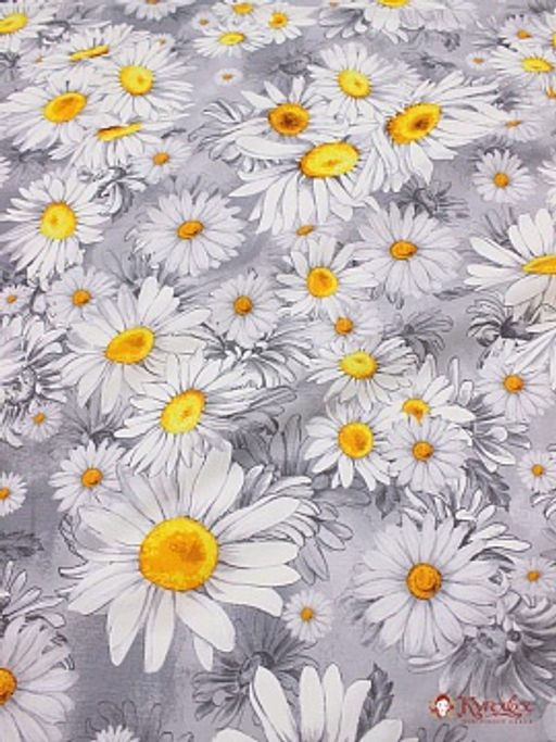 Перкаль Ромашковое поле, ш.2.2м, хлопок-100%, 110гр/м.кв