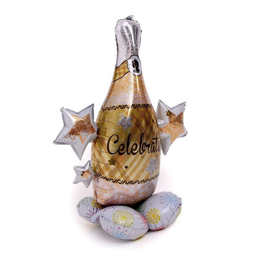 Воздушный шар фольгированный 36" «Шампанское на подставке», под воздух, 18+