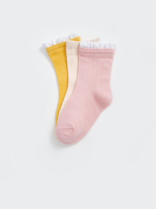 Basic K?z Bebek Soket ?orap 3l? - Waikiki фото 2