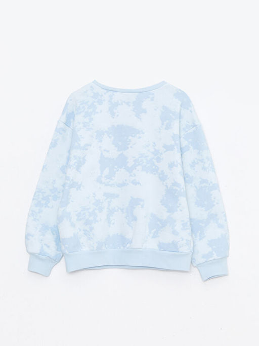Bisiklet Yaka Bask?l? Uzun Kollu K?z ?ocuk Sweatshirt - Waikiki фото 2