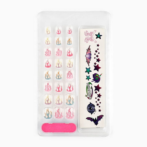 Накладные ногти детские с татуировками «Будь красоткой», 24 шт.